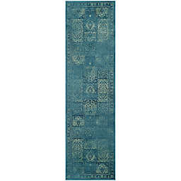Safavieh Vintage Tile 2-Foot 2-Inch x 10-Foot Runner in Turquoise/Multi
