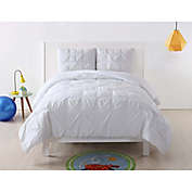 My World Pleated Twin XL Duvet Cover Set in White