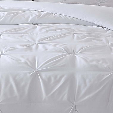 My World Pleated Full/Queen Comforter Set in White. View a larger version of this product image.