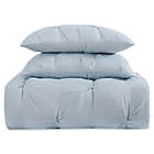 Alternate image 1 for Truly Soft Pleated 3-Piece Full/Queen Comforter Set in Light Blue