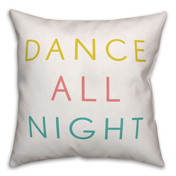 Designs Direct Dance All Night Square Throw Pillow In Yellow