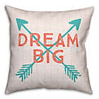 Alternate image 0 for Designs Direct &quot;Dream Big&quot; Square Throw Pillow in Teal/Coral