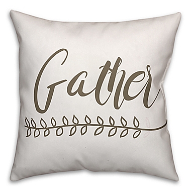 Designs Direct "Gather" Throw Pillow in Brown/White. View a larger version of this product image.