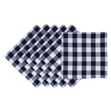 Design Imports Checker Napkins in Nautical Blue (Set of 4). View a larger version of this product image.