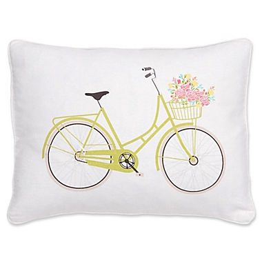 Levtex Home Juliet Bicycle Oblong Throw Pillow in White. View a larger version of this product image.