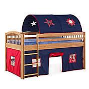 Addison Cinnamon Junior Loft Bed with Tent and Playhouse