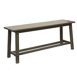 Decor Therapy Modern Bench with an Eased Edge in Grey Finish