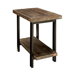 Alaterre Pomona Metal and Wood End Table in Natural