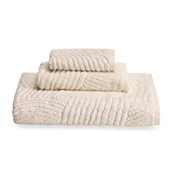 Buy Natori Dynasty Wave Bath Towel in Chalk from Bed Bath ...