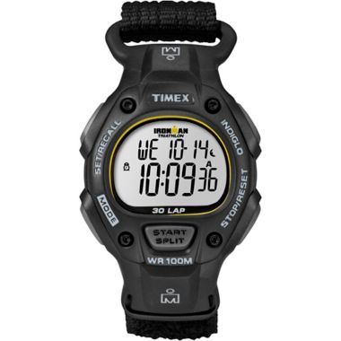 Timex® Ironman® Men's 38mm Classic 30 Full-Size Watch in Black Resin  w/Fast-Wrap Strap | Bed Bath & Beyond