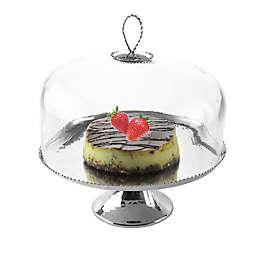 Classic Touch Beaded Footed Cake Plate with Dome