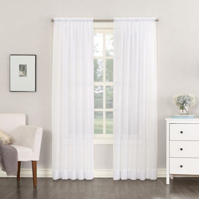 No.918&reg; Emily Sheer Voile 95-Inch Rod Pocket Window Curtain Panel in White (Single)
