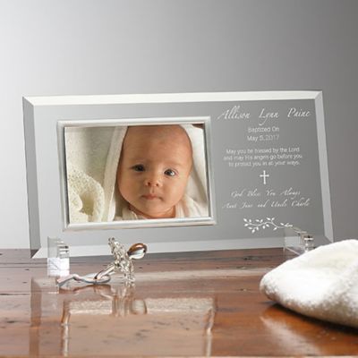 christening photo frame
