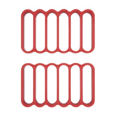 OXO Good Grips&reg; Silicone Roasting Racks in Red (Set of 2). View a larger version of this product image.