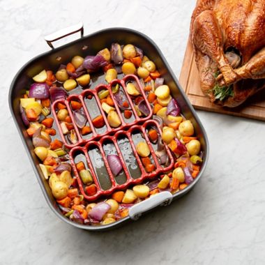 OXO Good Grips&reg; Silicone Roasting Racks in Red (Set of 2). View a larger version of this product image.