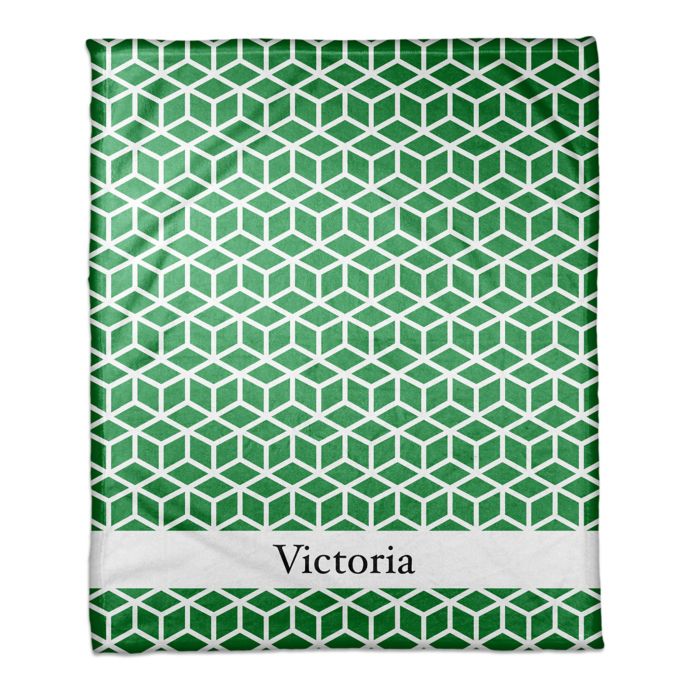 Geometric Throw Blanket in Green | Bed Bath & Beyond