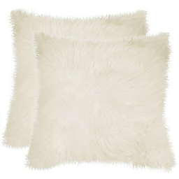 Sheepskin Square Throw Pillows in Natural (Set of 2)
