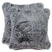Sheepskin Square Throw Pillows (Set of 2)