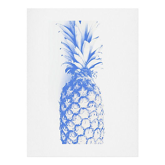 Alternate image 1 for Deny Designs 11-Inch x 14-Inch Deb Haugen Blu Pineapple Wall Art