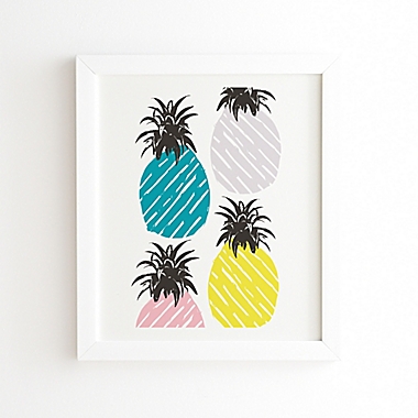 Deny Designs Zoe Wodarz 19-Inch x 22.4-Inch Pineapple Pastel Wall Art in White. View a larger version of this product image.