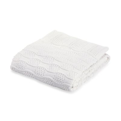 Elegant Baby® Fancy White Blanket | Bed 