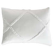 Chenille Lattice Standard Pillow Sham in White