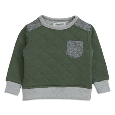 quilted crewneck sweatshirt