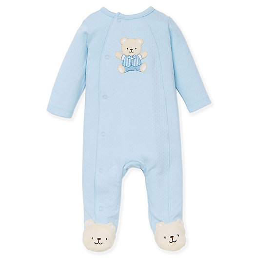 Alternate image 1 for Little Me™ Preemie Bear Footie Pajama in Blue