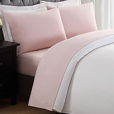 My World Solid Twin XL Sheet Set in Blush. View a larger version of this product image.
