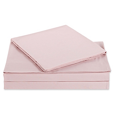 My World Solid Twin XL Sheet Set in Blush. View a larger version of this product image.