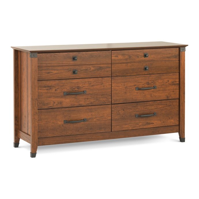 Child Craft Redmond Double Dresser In Coach Cherry Buybuy Baby