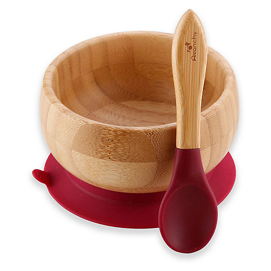 Alternate image 1 for Avanchy Bamboo + Silicone Suction Baby Bowl and Spoon