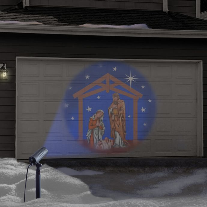 Winter Wonderland Holiday Nativity Set LED Projector | Bed Bath &amp; Beyond