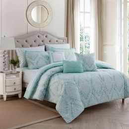 Blue Damask Comforter Set Bed Bath Beyond