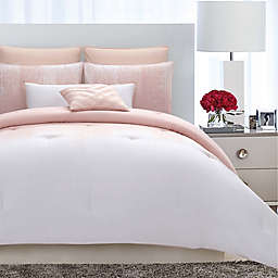 Vince Camuto® Lyon Full/Queen Comforter Set in Blush/White