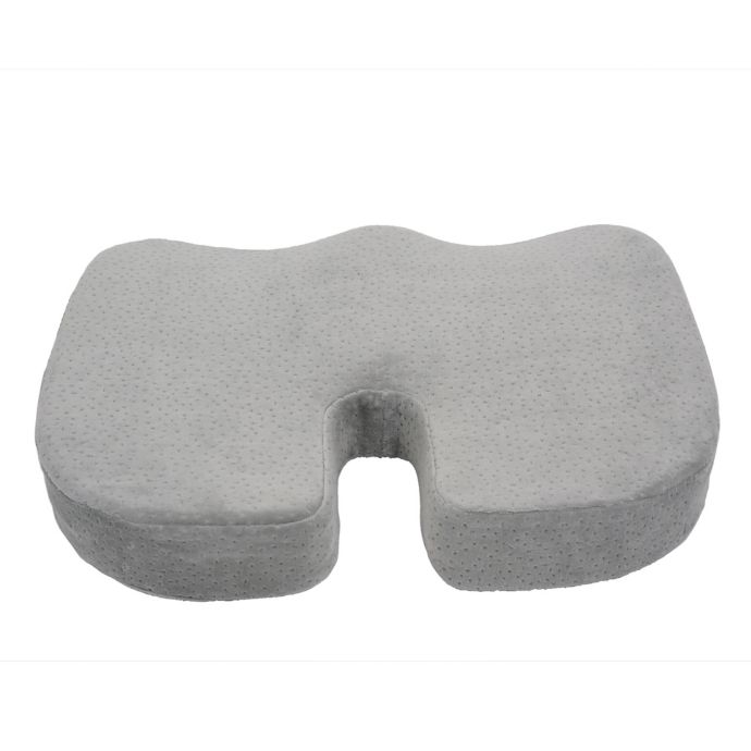 Orthopedic Memory Foam With Cooling Gel Coccyx Seat Cushion In Grey Bed Bath Beyond