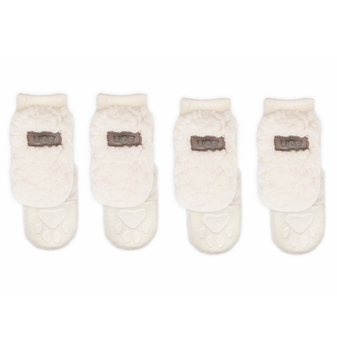 UGG® Sherpa Dog Booties in Birch (Set of 4) Bed Bath and Beyond Canada