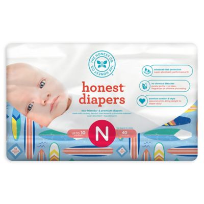 Honest 40-Pack Newborn Diapers in Down 