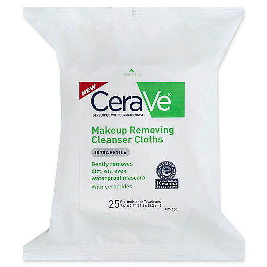Alternate image 1 for CeraVe® 25-Count Ultra Gentle Makeup Removing Cleanser Cloths