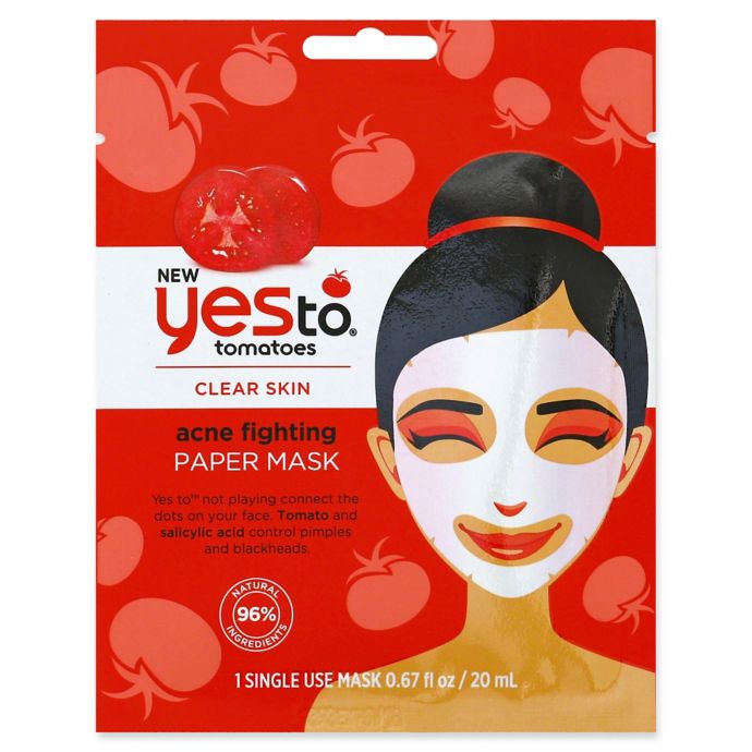 Yes To Tomatoes 1 Count Acne Fighting Paper Mask Bed Bath
