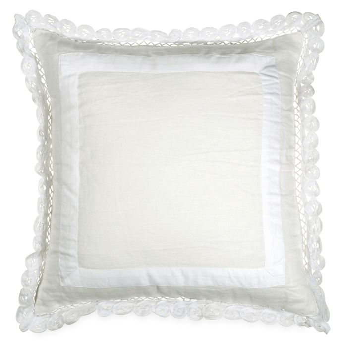 Wamsutta Vintage Gauze Double Ruffle Square Throw Pillow In