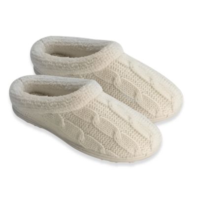 dearfoam cable knit slippers