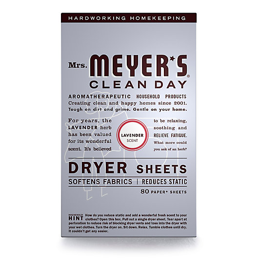 Alternate image 1 for Mrs. Meyer's® Clean Day Lavender 80-Count Dryer Sheets