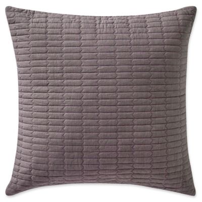 Highline Bedding Co. Driftwood Quilted Square Throw Pillow in Plum