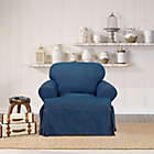 Alternate image 0 for SUREFIT Authentic Denim T-Cushion Chair Slipcover in Indigo