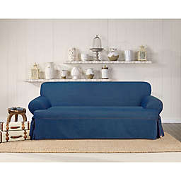 SUREFIT Authentic Denim T-Cushion Sofa Slipcover