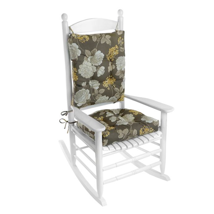 Klear Vu Vivienne Easy Care 2 Piece Rocking Chair Pad Set In Grey