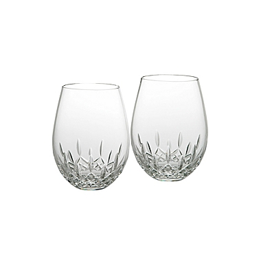 Waterford&reg; Lismore Nouveau Stemless Crystal 18 oz. Deep Red Wine Glasses (Set of 2). View a larger version of this product image.