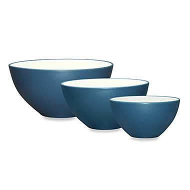Noritake&reg; Colorwave 3-Piece Bowl Set in Blue. View a larger version of this product image.