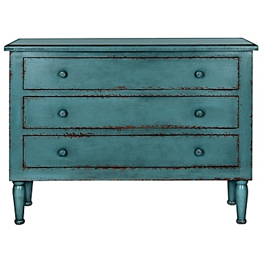 Safavieh Talbet Storage Chest in Distressed Blue. View a larger version of this product image.